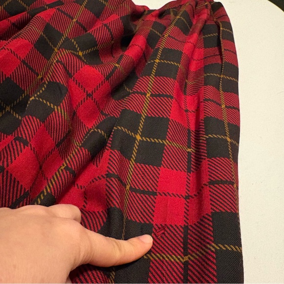 Vintage Ralph Lauren Wool Midi Skirt Pheasant Hunt Pleated 80s A-line Country - Picture 9 of 12